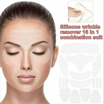 5/11/16/18Pcs Reusable Silicone Face Patch Set anti Wrinkle Patches for Face Neck Forehead Eye Cheek Chest Pads Beauty Tools