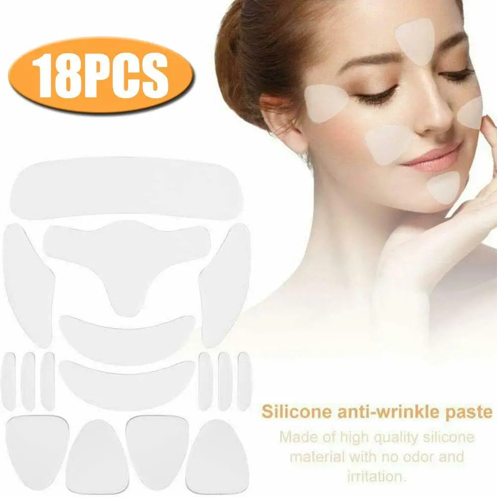 5/11/16/18Pcs Reusable Silicone Face Patch Set anti Wrinkle Patches for Face Neck Forehead Eye Cheek Chest Pads Beauty Tools